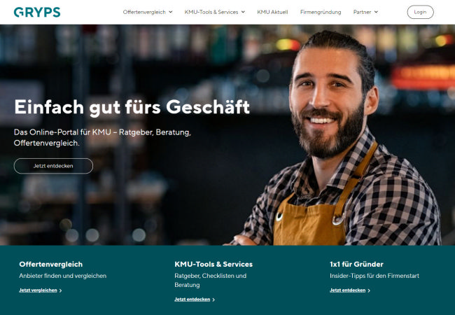 Gryps präsentiert frischen Webauftritt und viele neue Dienste