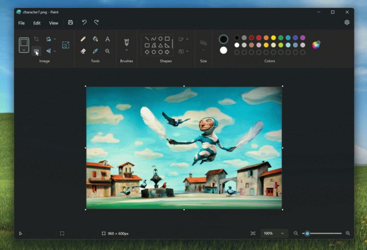 Hintergrund entfernen mit Paint für Windows 11
