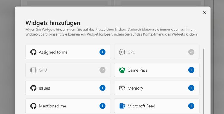 Windows 11 erhält Performance Monitoring Widgets