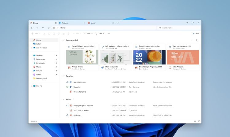 Windows 11 Preview bringt neuen Datei Explorer 