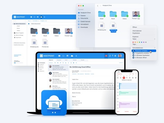Hostpoint erweitert E-Mail-Angebot um Office-Funktionen 