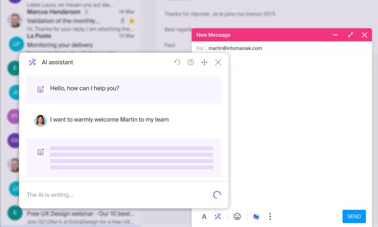 Infomaniak erweitert seinen Mail-Service um generative KI