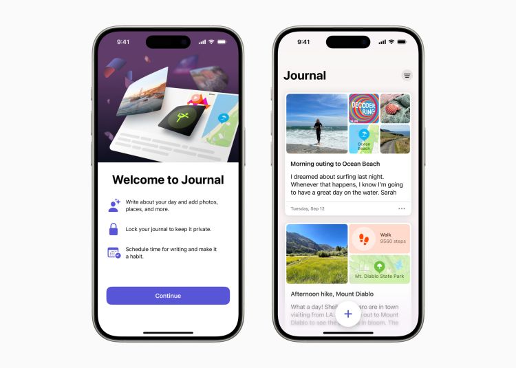 Apple veröffentlicht iOS 17.2 mit neuer Journals-App
