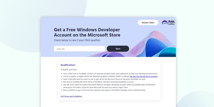 PWAs kostenlos in Microsoft Store einstellen für kurze Zeit