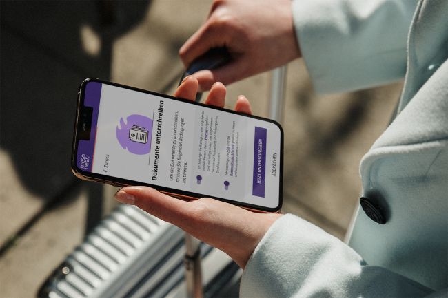Online-Identifizierung mit elektronischer Signatur von Mesoneer und Intrum