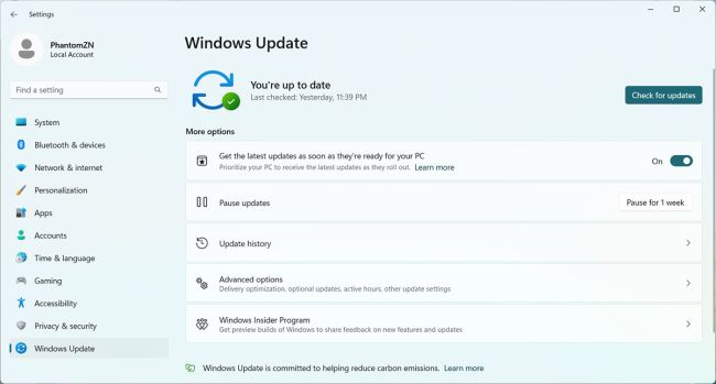 Bald Option für schnellere Windows 11 Updates