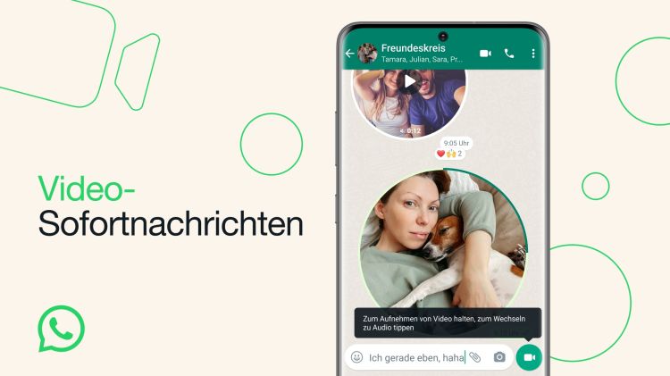 Whatsapp startet mit Video-Sofortnachrichten