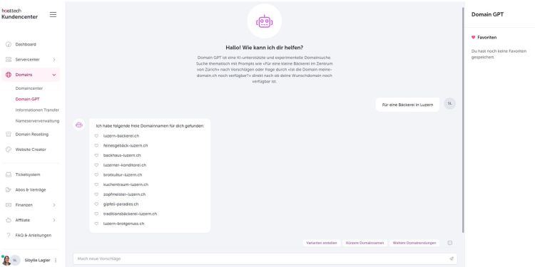 Hosttech lanciert KI-Helfer für Domain-Suche