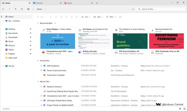 Microsoft überarbeitet Datei-Explorer