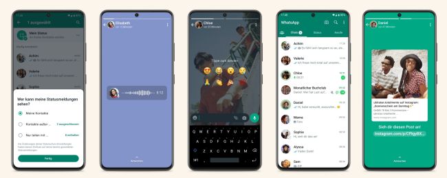 Whatsapp führt neue Statusfunktionen ein