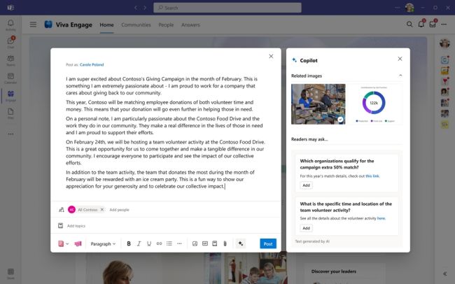 KI und Copilot für Microsoft Viva Engage