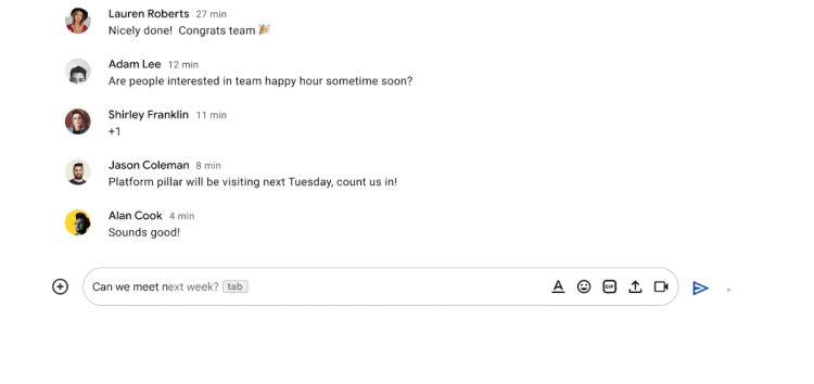 Google Chat bekommt KI-Textassistent 