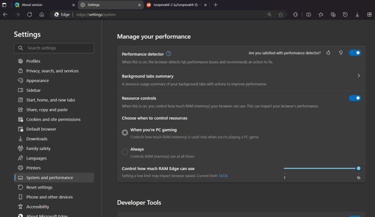 Microsoft Edge lässt User RAM-Limit bestimmen