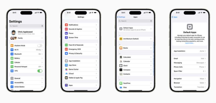 iOS 18 ermöglicht Wahl eigener Standard-Anwendungen