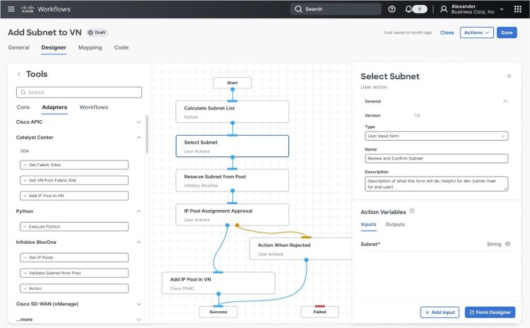 Cisco stellt mit Workflows Tool für Netzwerk-Automatisierung vor