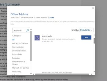 Microsoft: Add-in ermöglicht Genehmigungen innerhalb von Word