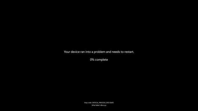 Aus Blue Screen of Death wird Black Screen of Death