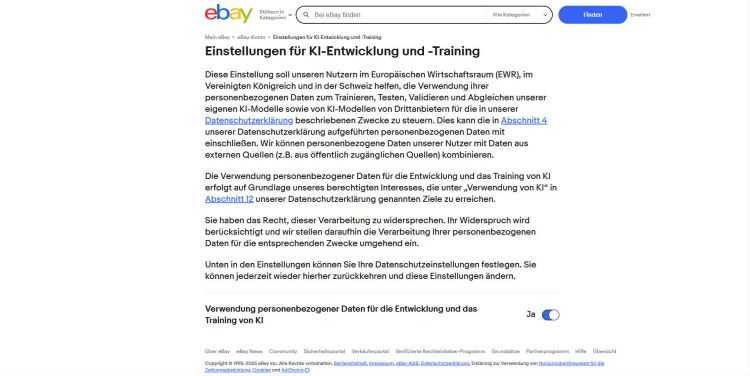 Ebay trainiert KI mit Kundendaten