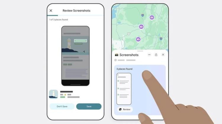 Google Maps erkennt neu Orte in Screenshots