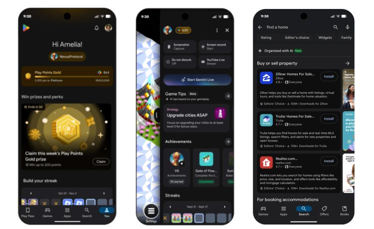 Google Play mit mehr Personalisierung und Games on PC