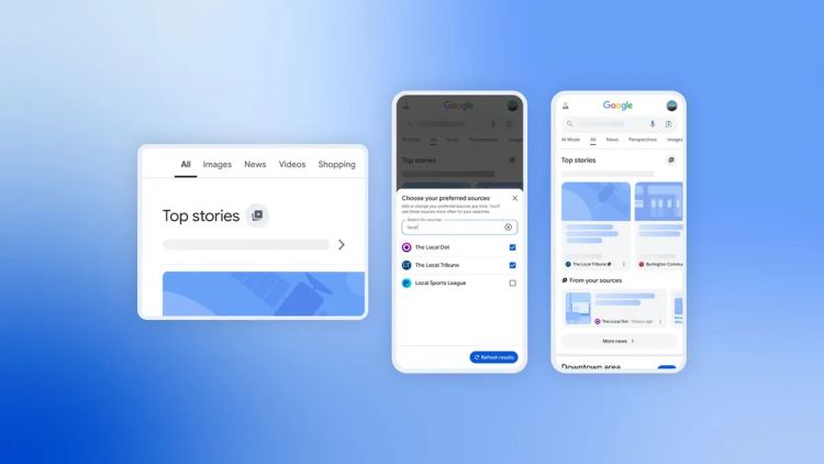 User können Google neu ihre Lieblingsquellen angeben