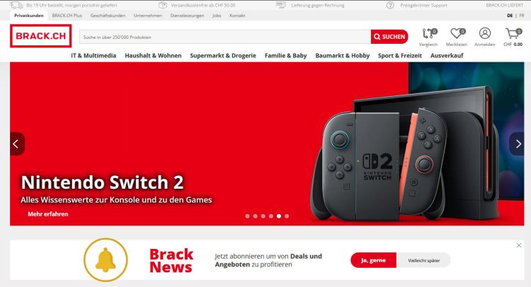 Brack.ch warnt Kunden - Hacker-Alarm wohl Fehlalarm
