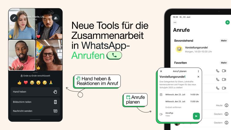 Whatsapp erweitert Funktionen für Gruppenanrufe