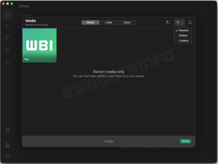 Whatsapp rollt Media Hub auf Desktop aus