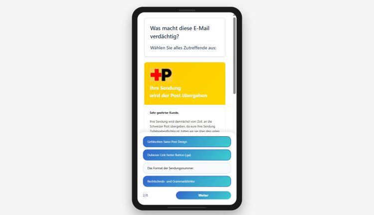 BACS lanciert Phishing-Quiz