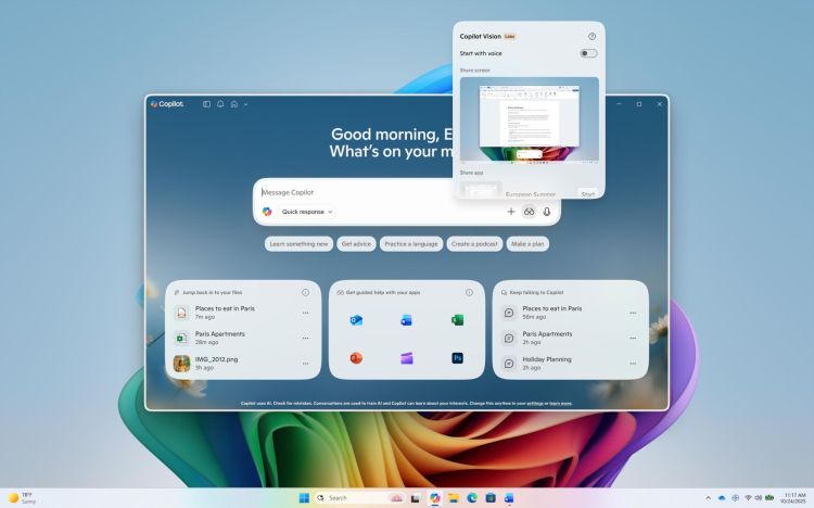 Copilot Vision macht Bildschirmanalyse per Text möglich