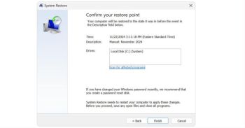 Windows 11 löscht Wiederherstellungspunkte nach 60 Tagen