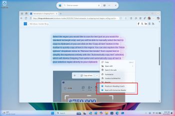Neue Text Actions für Copilot+ PCs