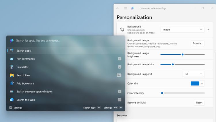 Powertoys 0.97 motzt Command Palette auf