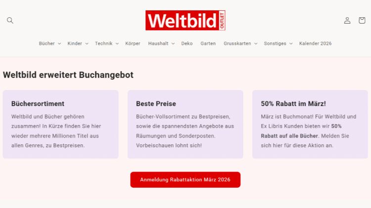 Nach Ex-Libris-Aus: Weltbild vergrössert Buchangebot