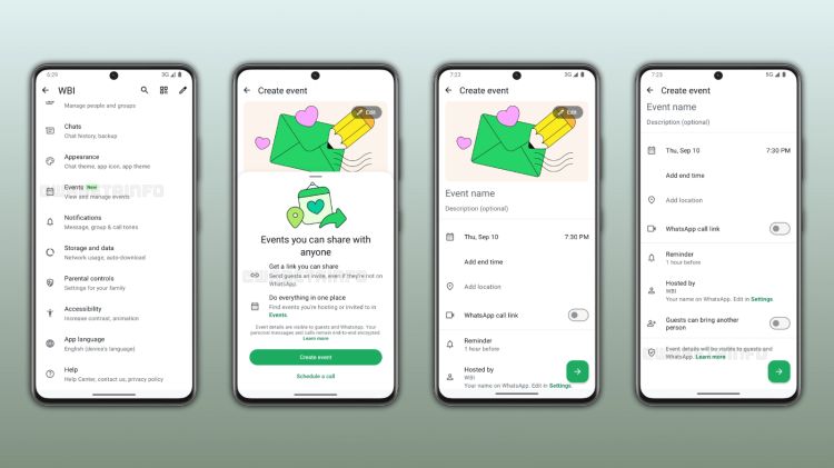Whatsapp testet Events Hub