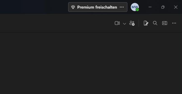 Sinnloser Upselling-Knopf in Microsoft Teams für Unternehmen