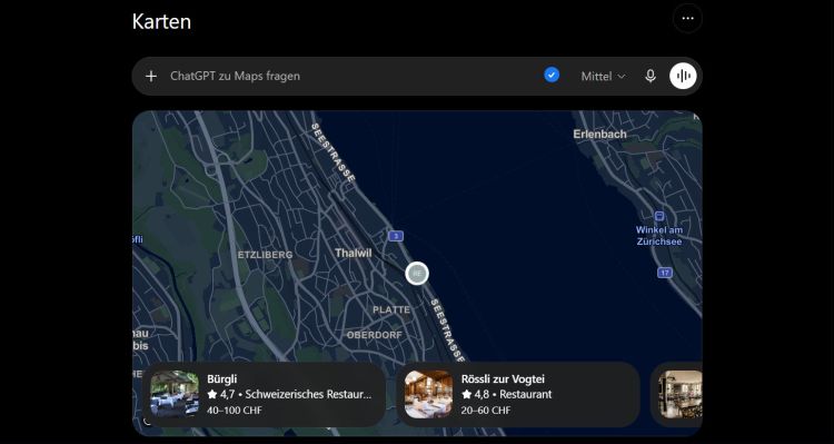Konkurrenz für Google Maps: ChatGPT bekommt Kartenfunktion