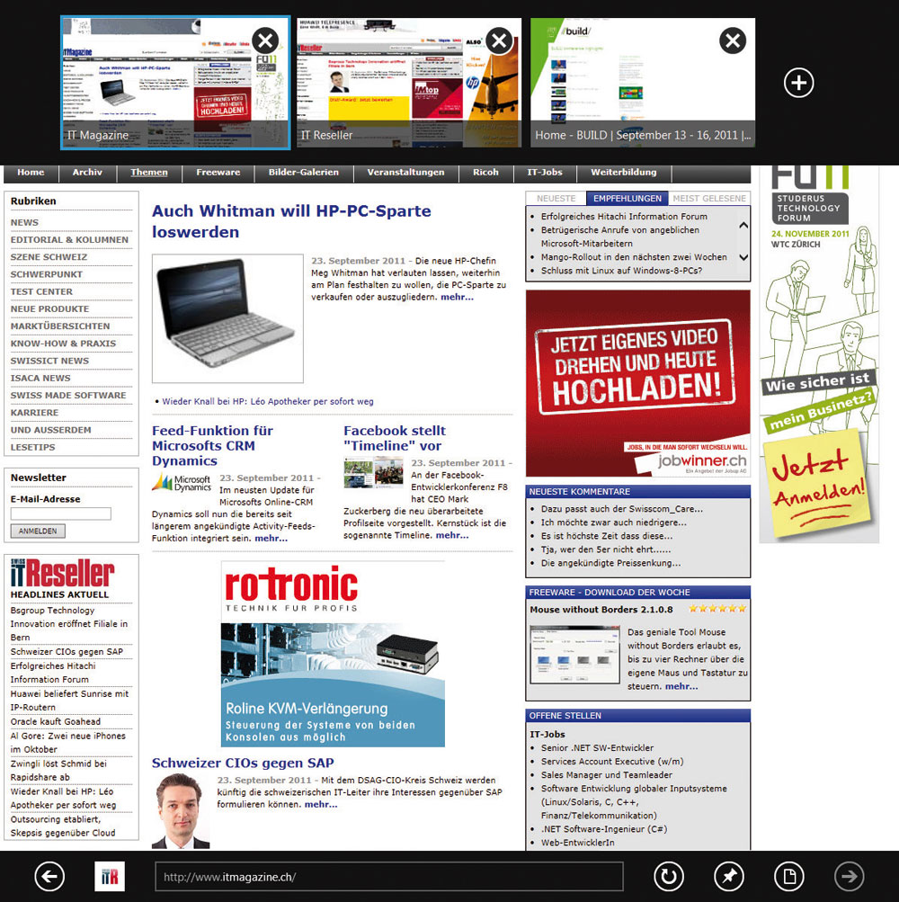 Explorer 10 für Windows 7 steht zum Testen bereit