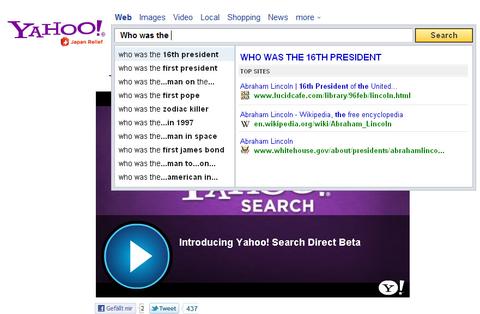 Yahoo Direct Search: Mit neuer Suchlösung gegen Google