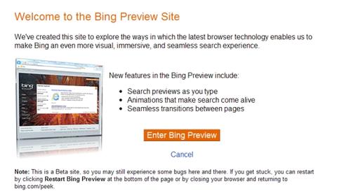 Bing implementiert Instant-Suche