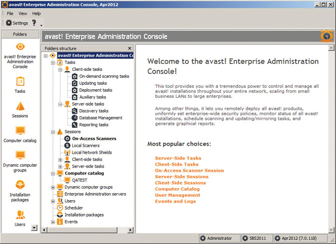 Avast Enterprise und Small Office Administration