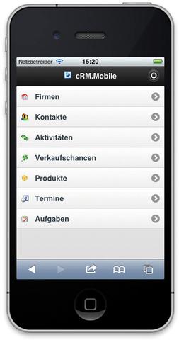 Combit CRM mobile: CRM für iPhone & Co.