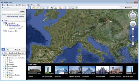 Google Earth neu mit Tour Guides und weiteren 3D-Ansichten