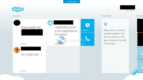 Erste Bilder der Skype-App für Windows 8