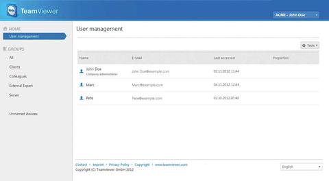 Teamviewer Management Console - Support-Manager