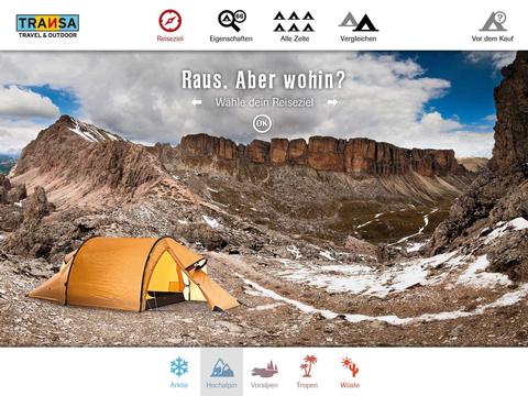 Zeltverkauf mit dem iPad