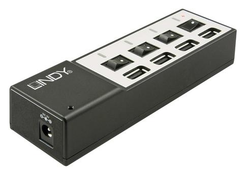 Lindy 4-Port-USB-Ladestation: Vier Tablets laden