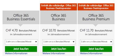Neue KMU-Pläne von Office 365 gestartet