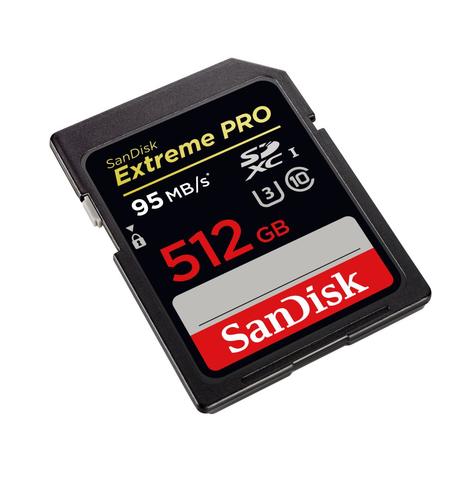 Sandisk stellt SD-Karte mit einer Speicherkapazität von 512 GB vor