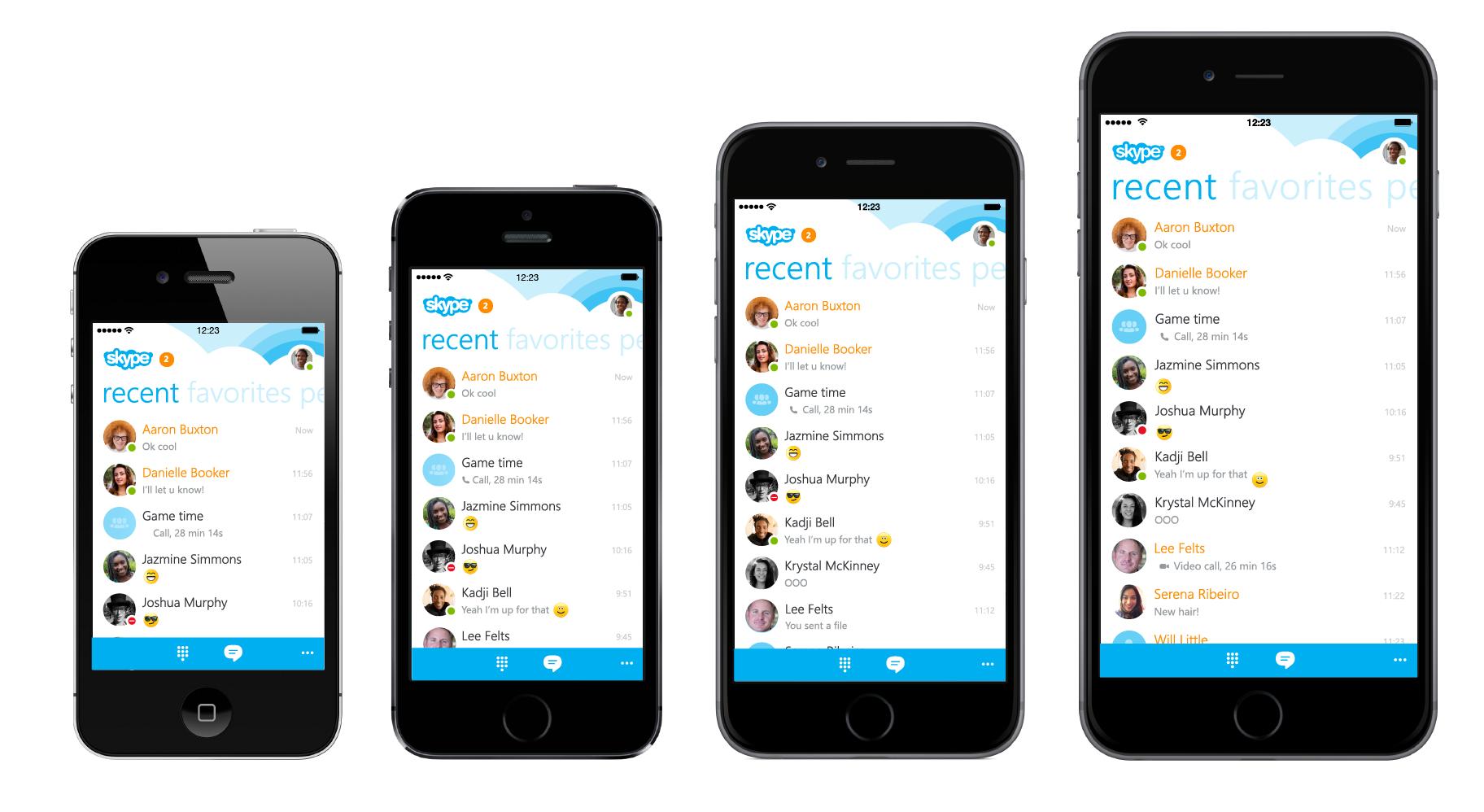 Skype für iOS passt sich an Display-Grösse an
